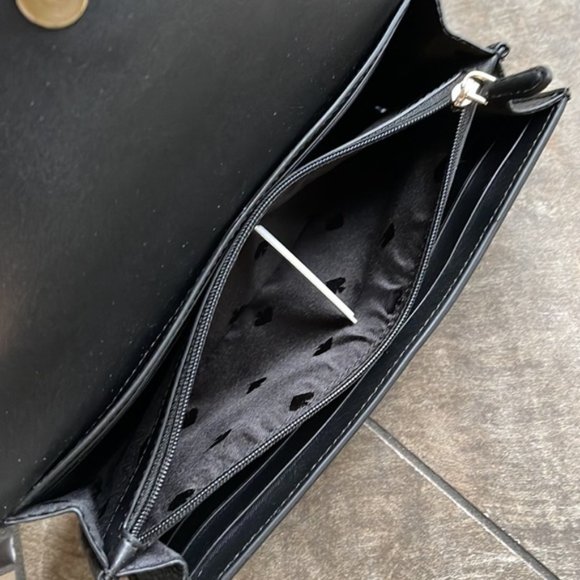 Kate Spade Marti Large Slim Flap Wallet Black - Picture 7 of 14